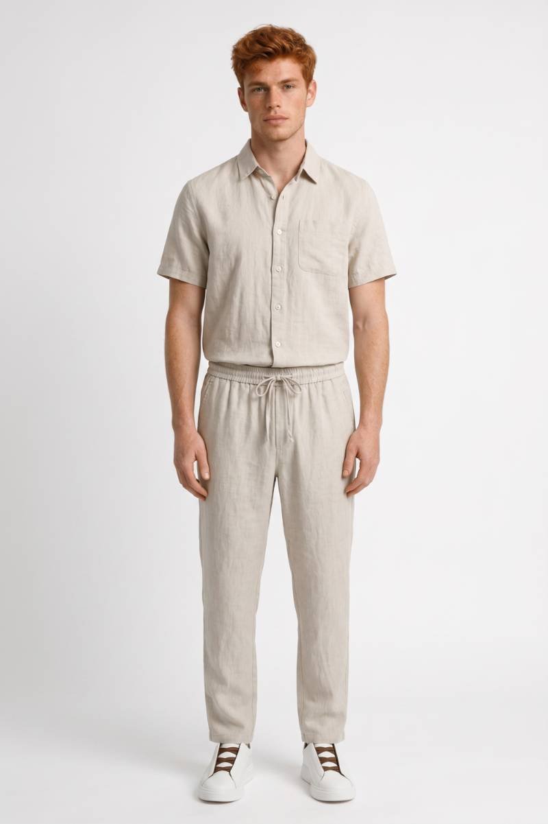 Men's Casual 2 Piece Set - Shirt and Drawstring Pants