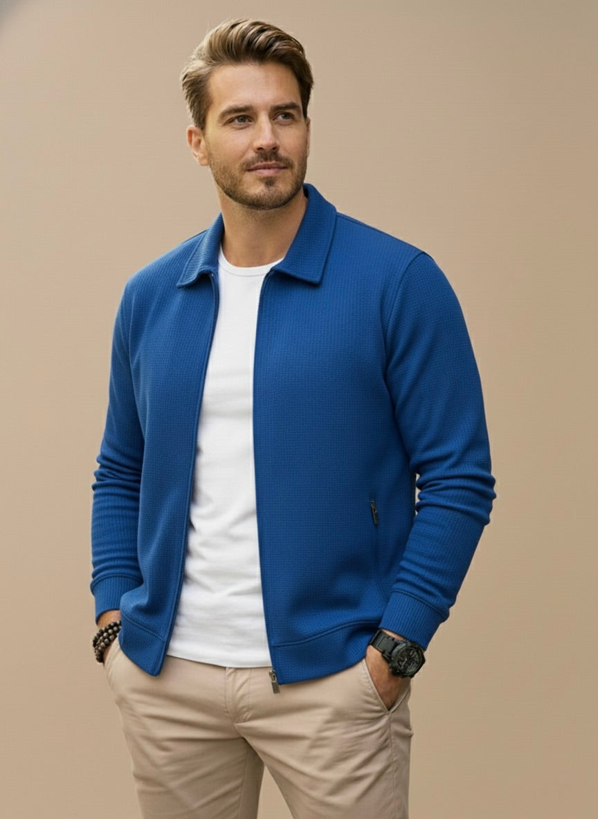Men's Casual Zipper Vest with Stand-Up Collar
