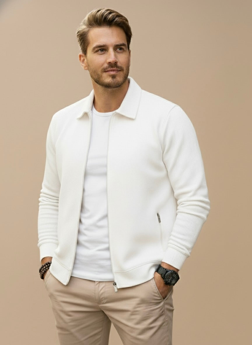 Men's Casual Zipper Vest with Stand-Up Collar