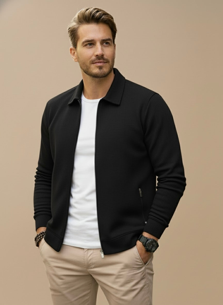 Men's Casual Zipper Vest with Stand-Up Collar