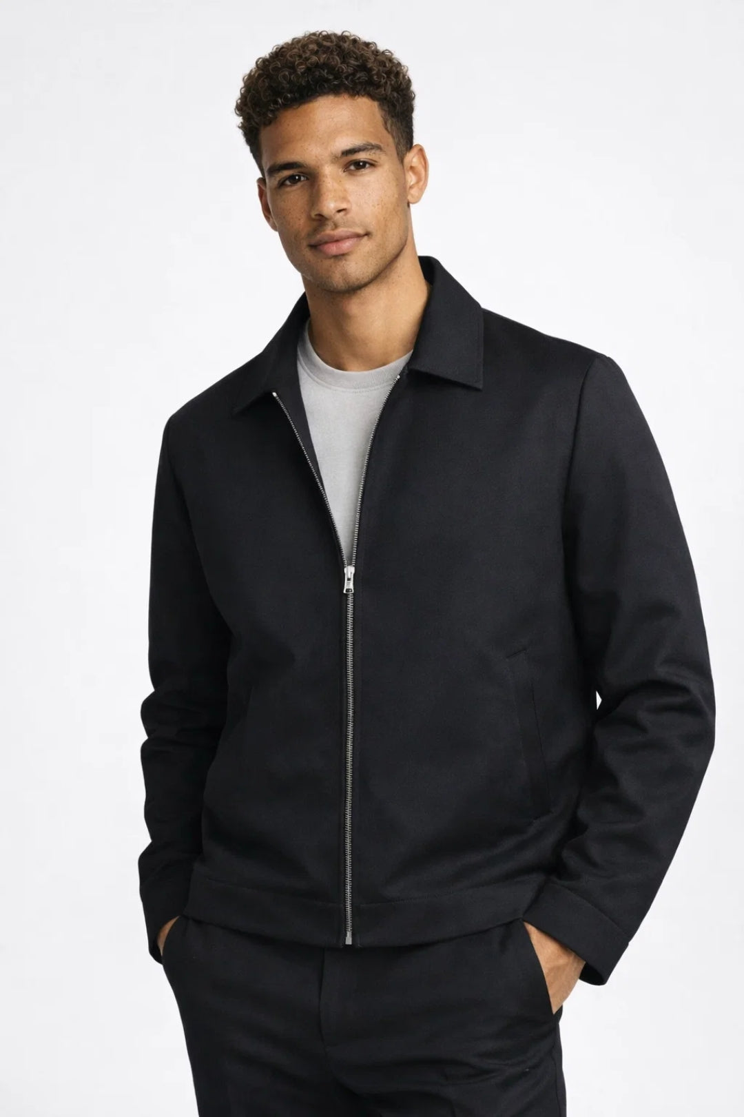 Men's Classic Collar Zipper Jacket
