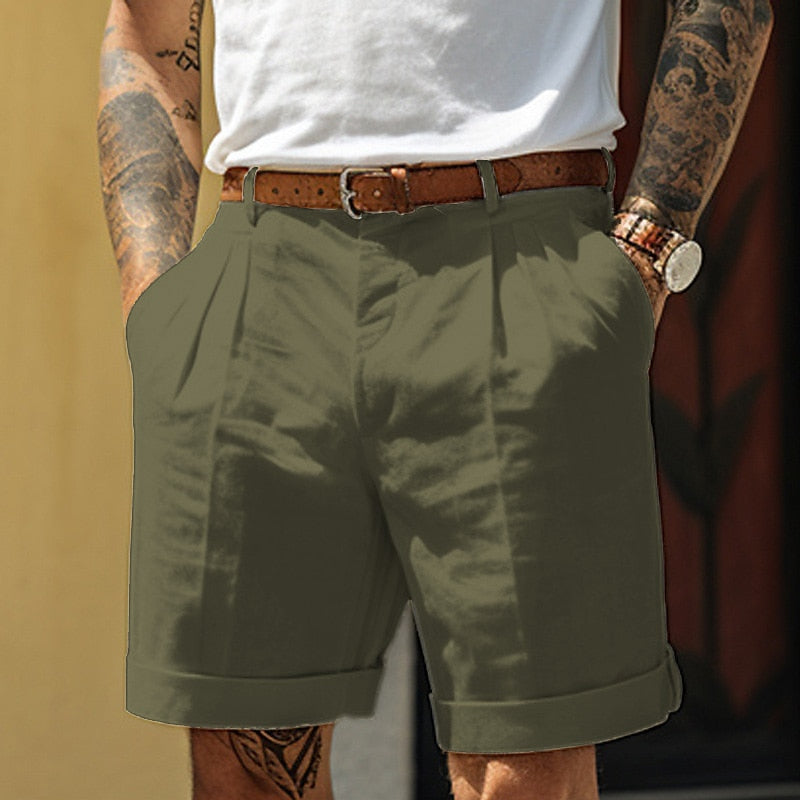 Men's Classic Linen Blend Relaxed Fit Shorts
