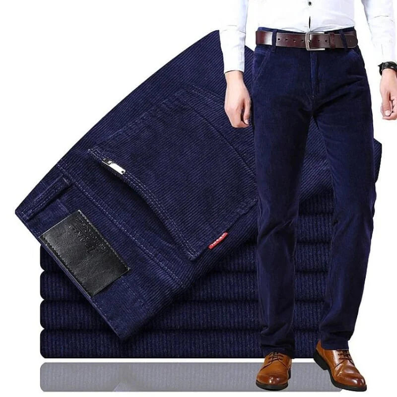 Men's Corduroy Summer Trousers with Pockets 4
