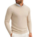 Men's Crewneck Cable Knit Sweater