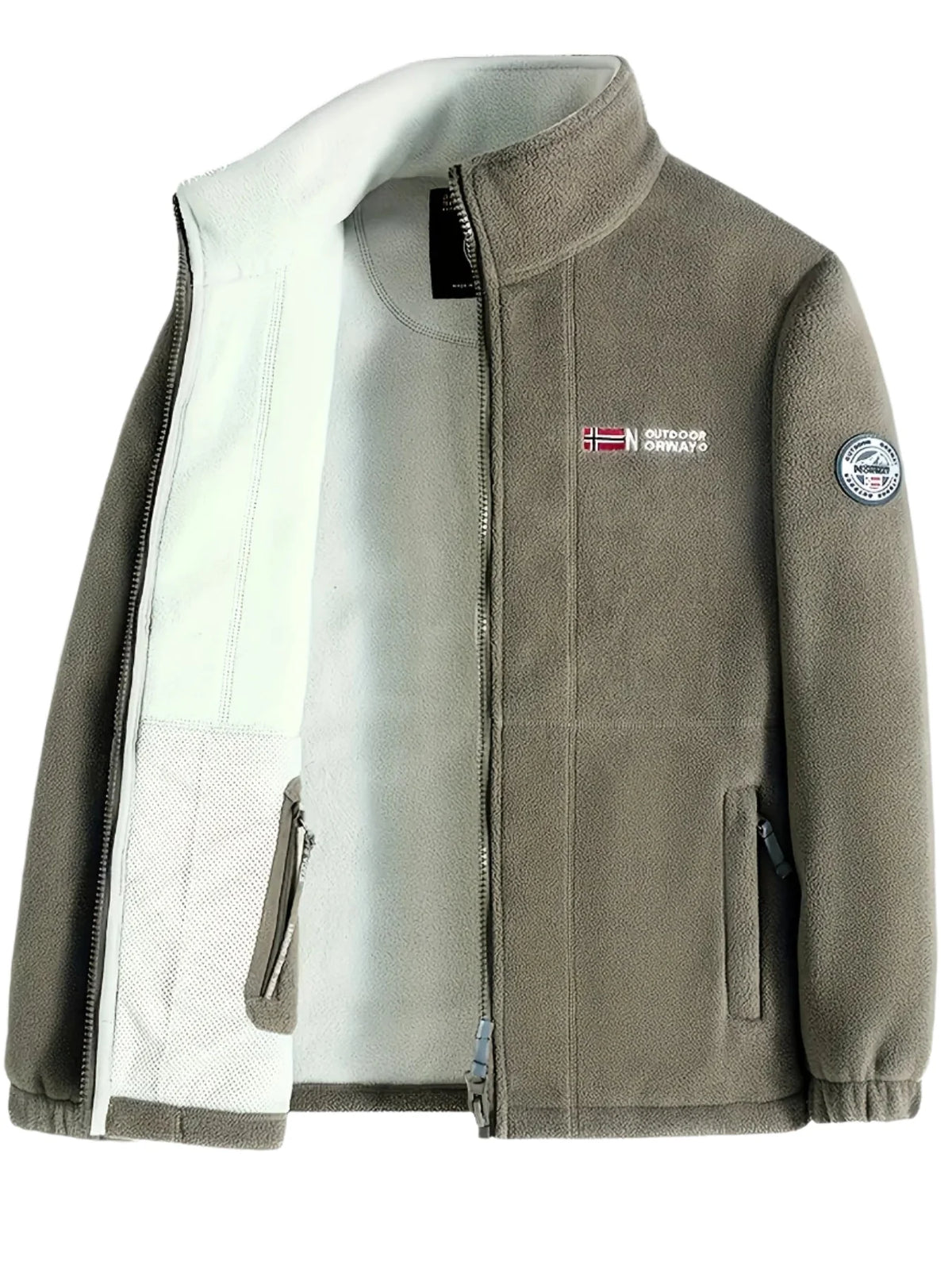 Men's Fleece Jacket with Collar for Outdoor Activities 5
