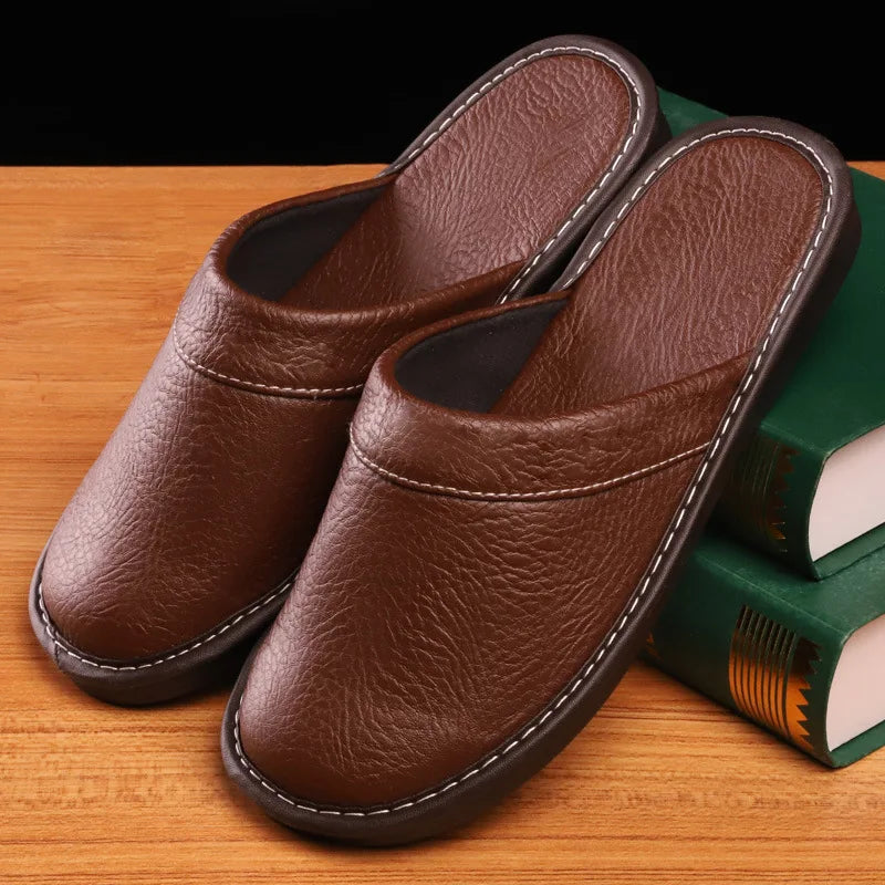 Men's Leather Slippers – Stylish Comfort