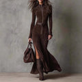 Womens Elegant Maxi Dress with Side Slit