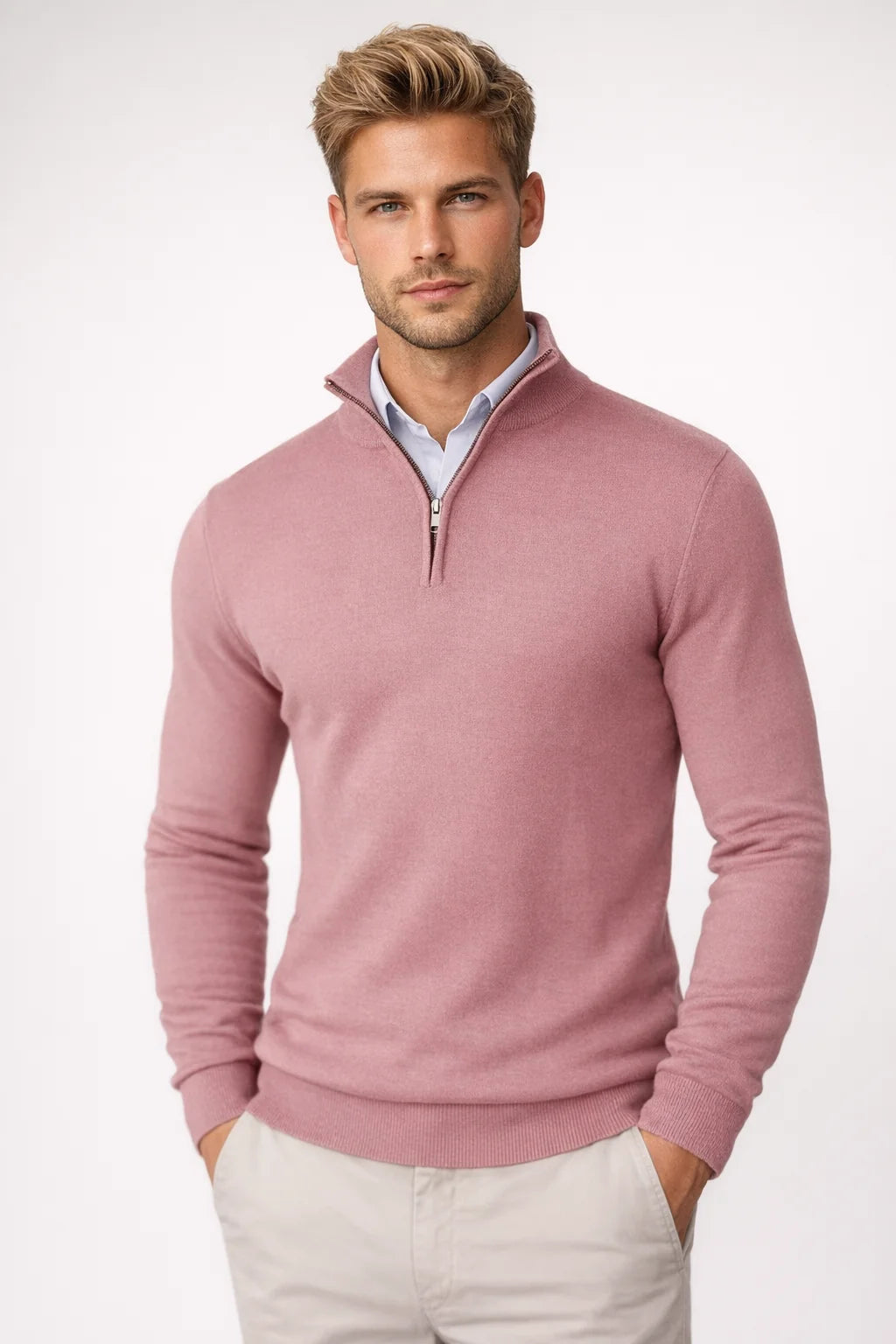 Men's Half Zip Sweater for Cold Weather Comfort 2