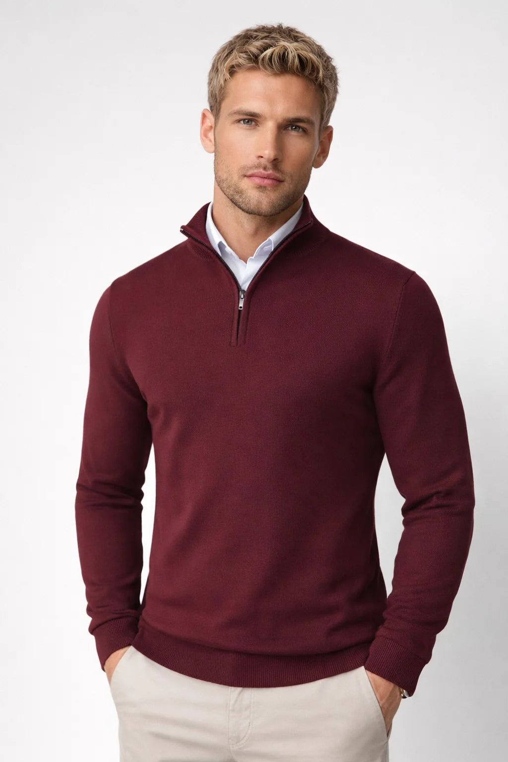 Men's Half Zip Sweater for Cold Weather Comfort 3