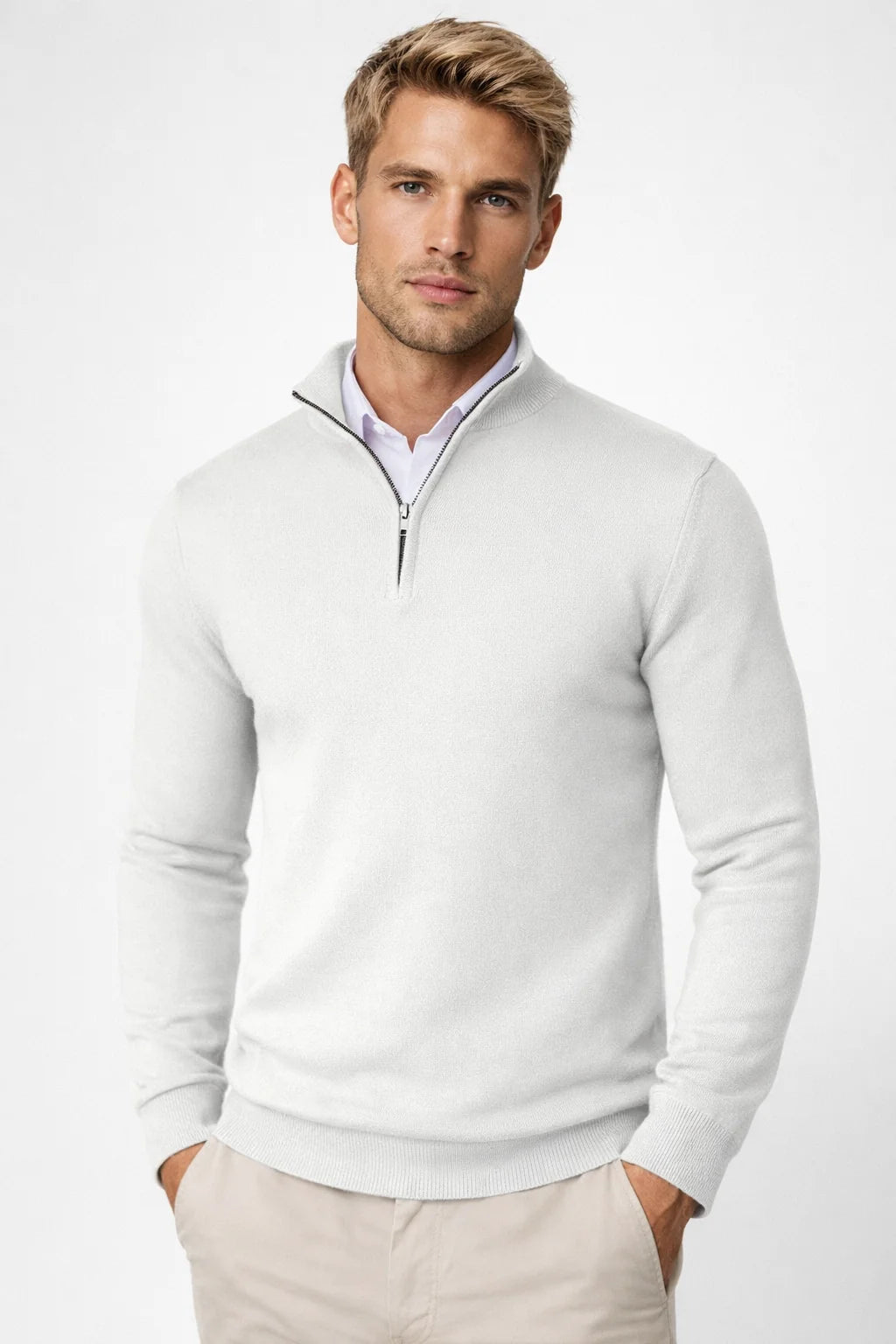 Men's Half Zip Sweater for Cold Weather Comfort 4
