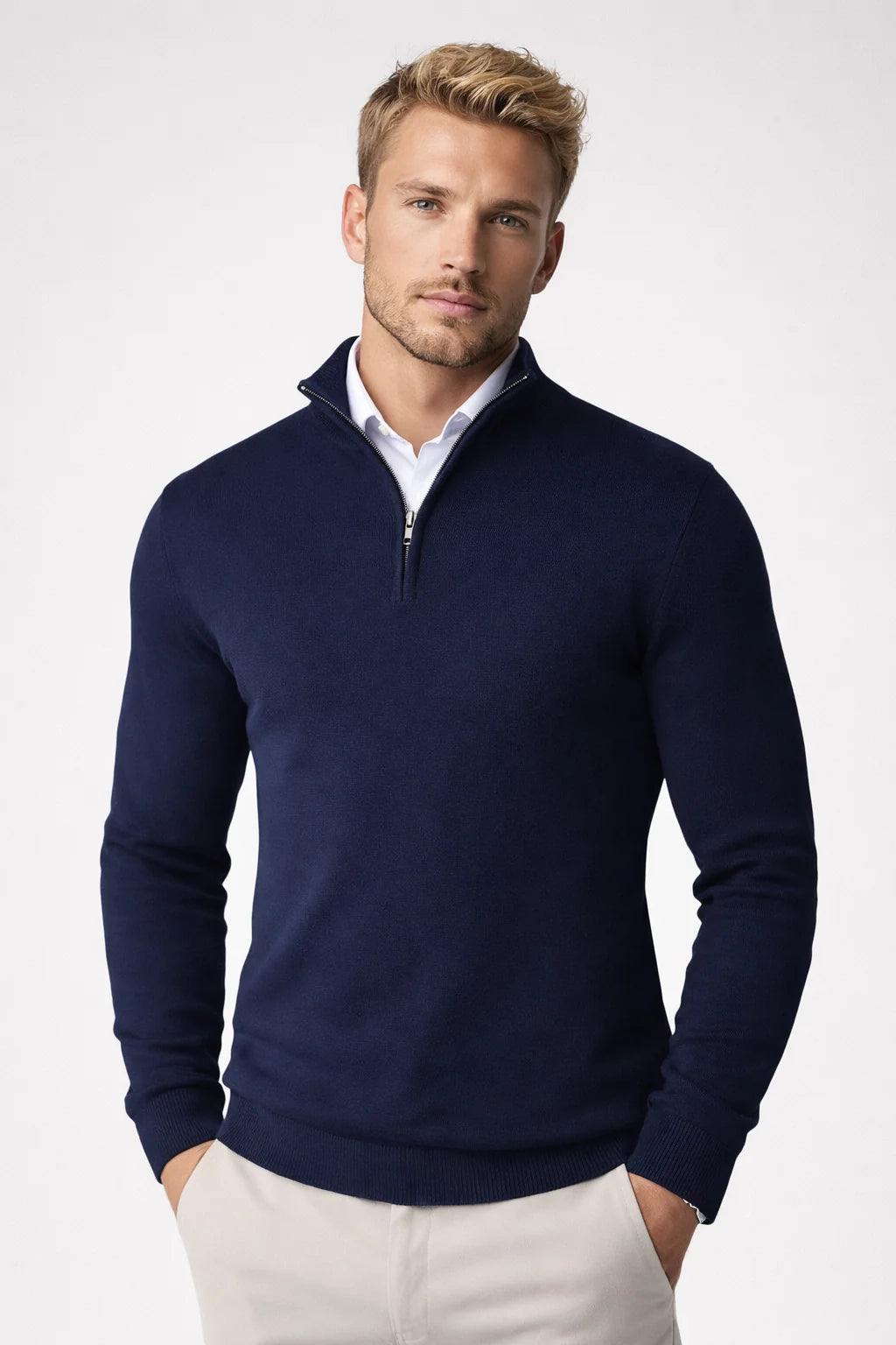 Men's Half Zip Sweater for Cold Weather Comfort 5