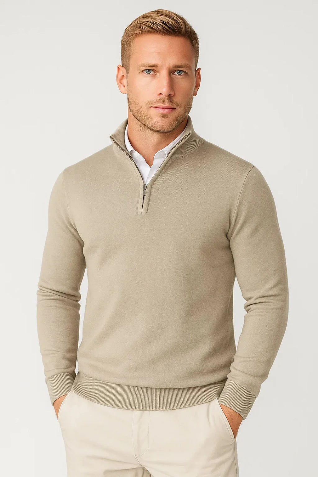 Men's Half Zip Sweater for Cold Weather Comfort 8
