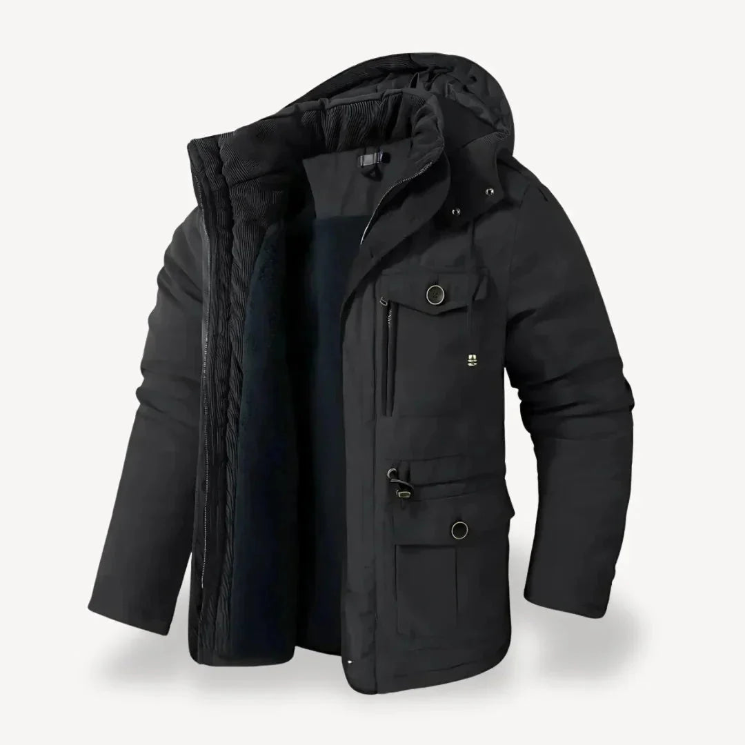 Men's Heavy-Duty Winter Jacket with Insulated Lining 0