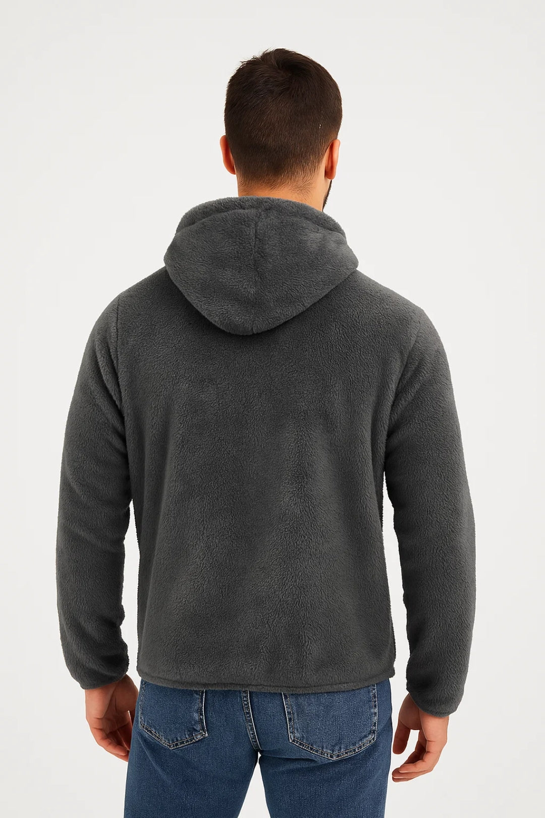 Men's Hoodie – Cozy Teddy Fleece Zip