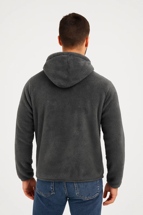 Men's Hoodie – Cozy Teddy Fleece Zip