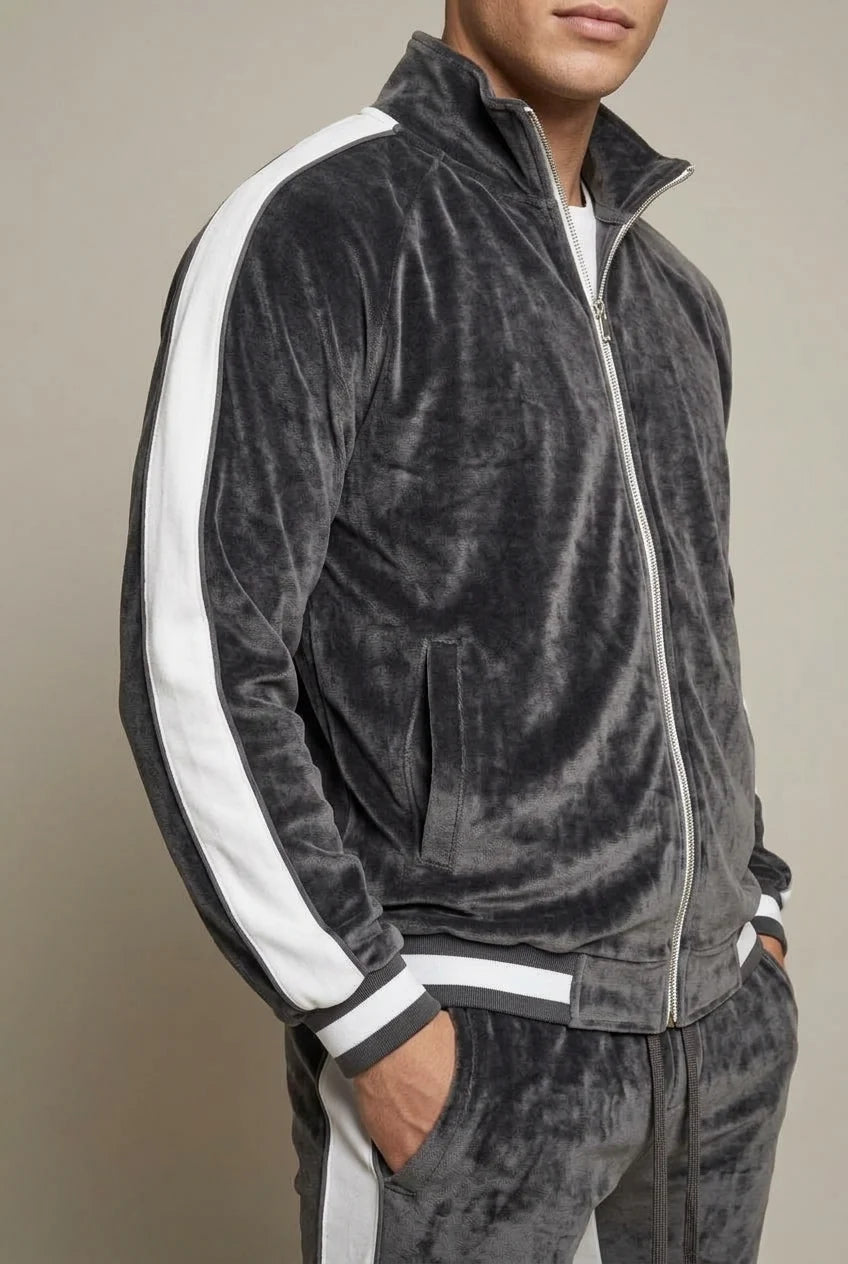 Men's Jogger Set - Velvet Two-Piece Tracksuit