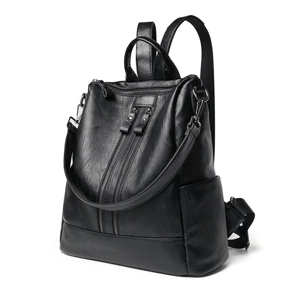 Women's Leather Backpack for Everyday Use with Multiple Carry Options