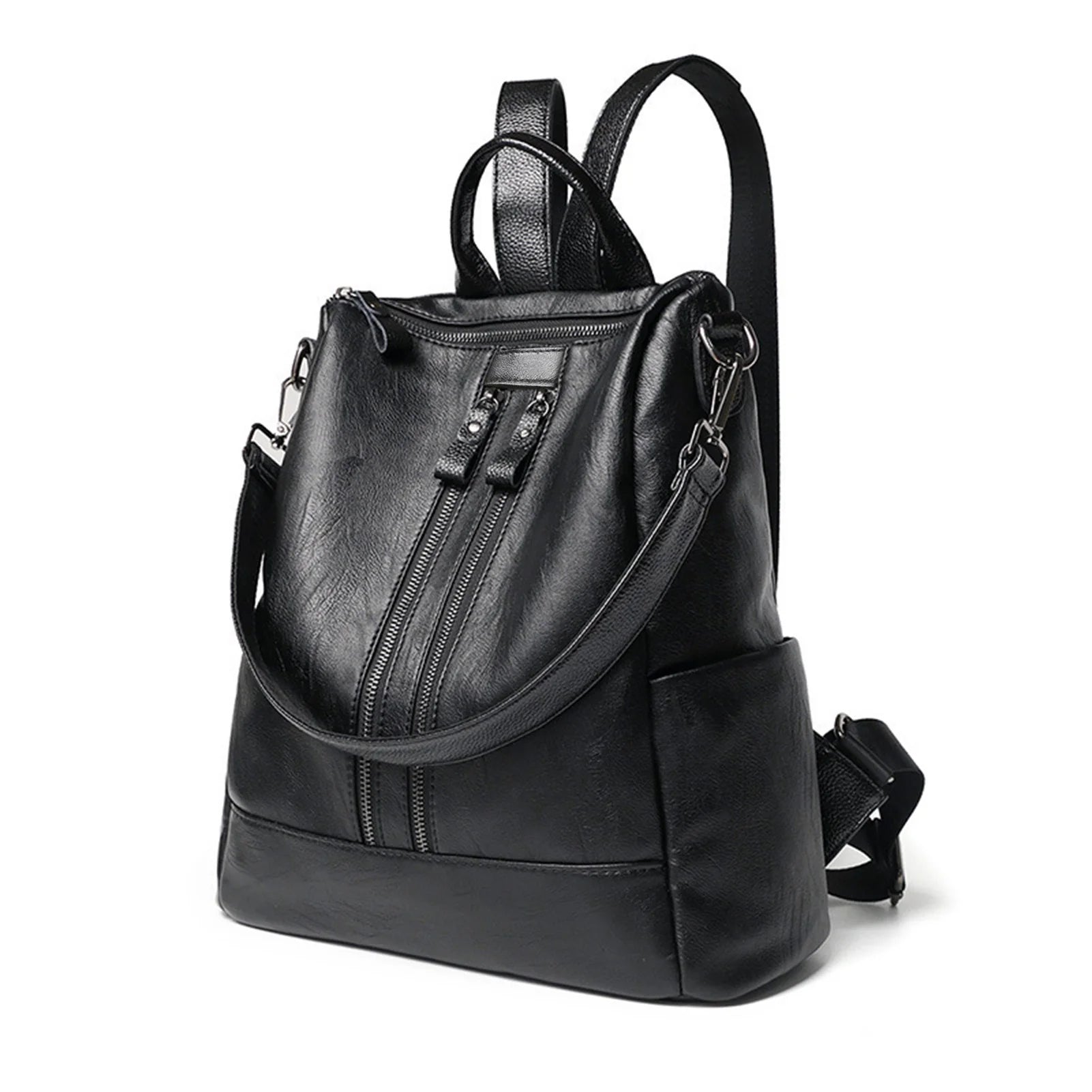 Women's Leather Backpack for Everyday Use with Multiple Carry Options