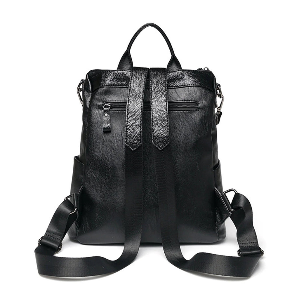 Women's Leather Backpack for Everyday Use with Multiple Carry Options