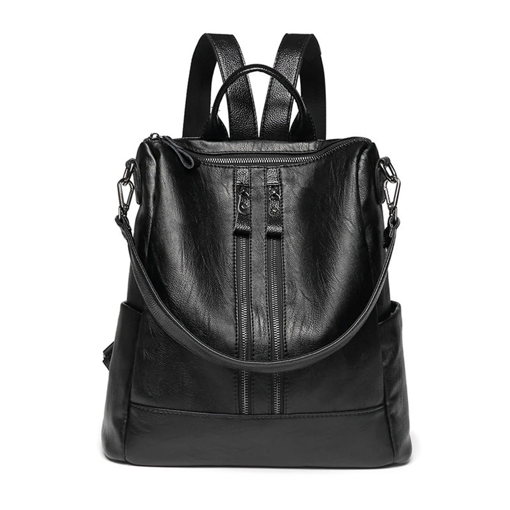 Women's Leather Backpack for Everyday Use with Multiple Carry Options