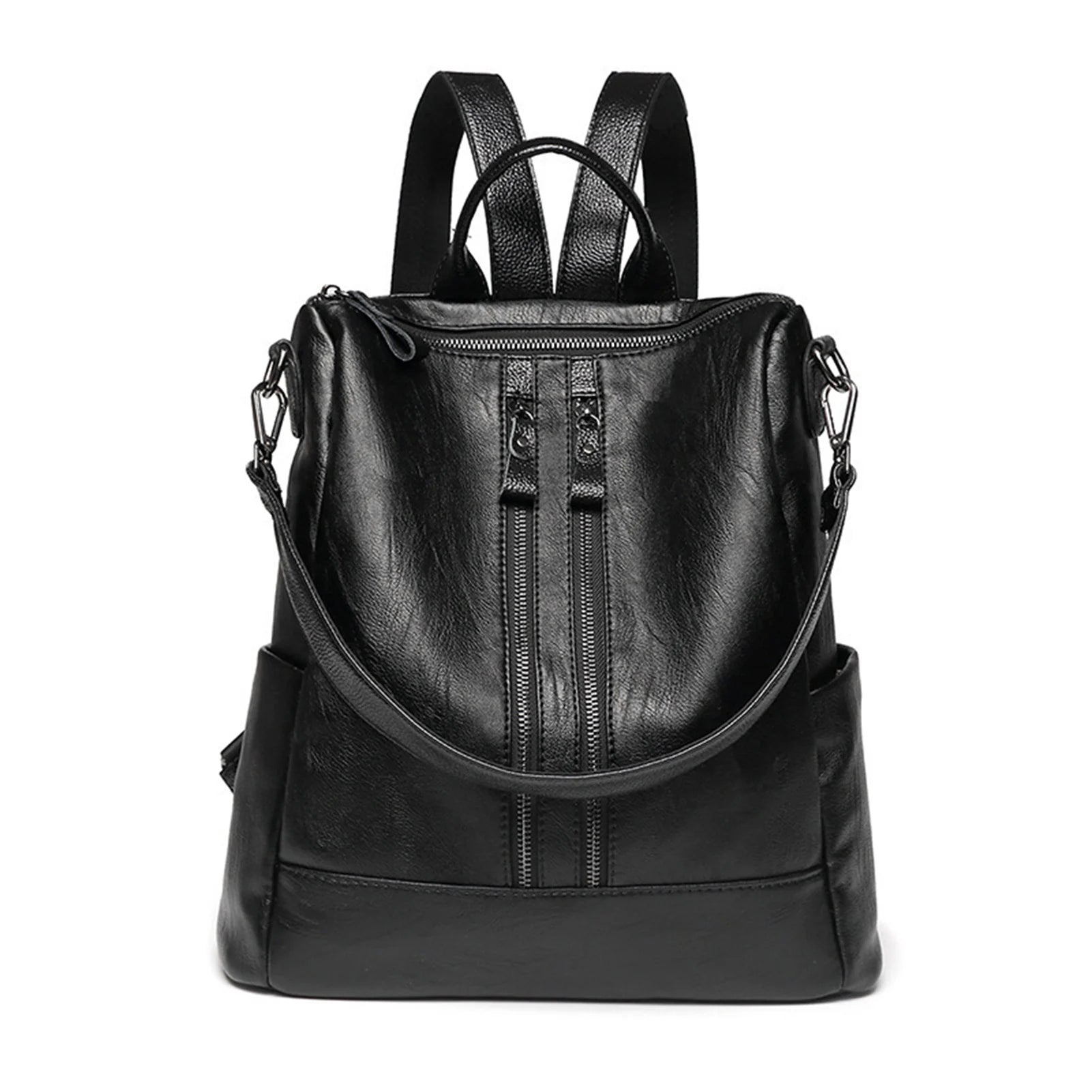 Women's Leather Backpack for Everyday Use with Multiple Carry Options