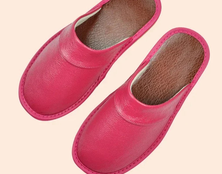 Men's Leather Slippers – Stylish Comfort for Autumn and Winter