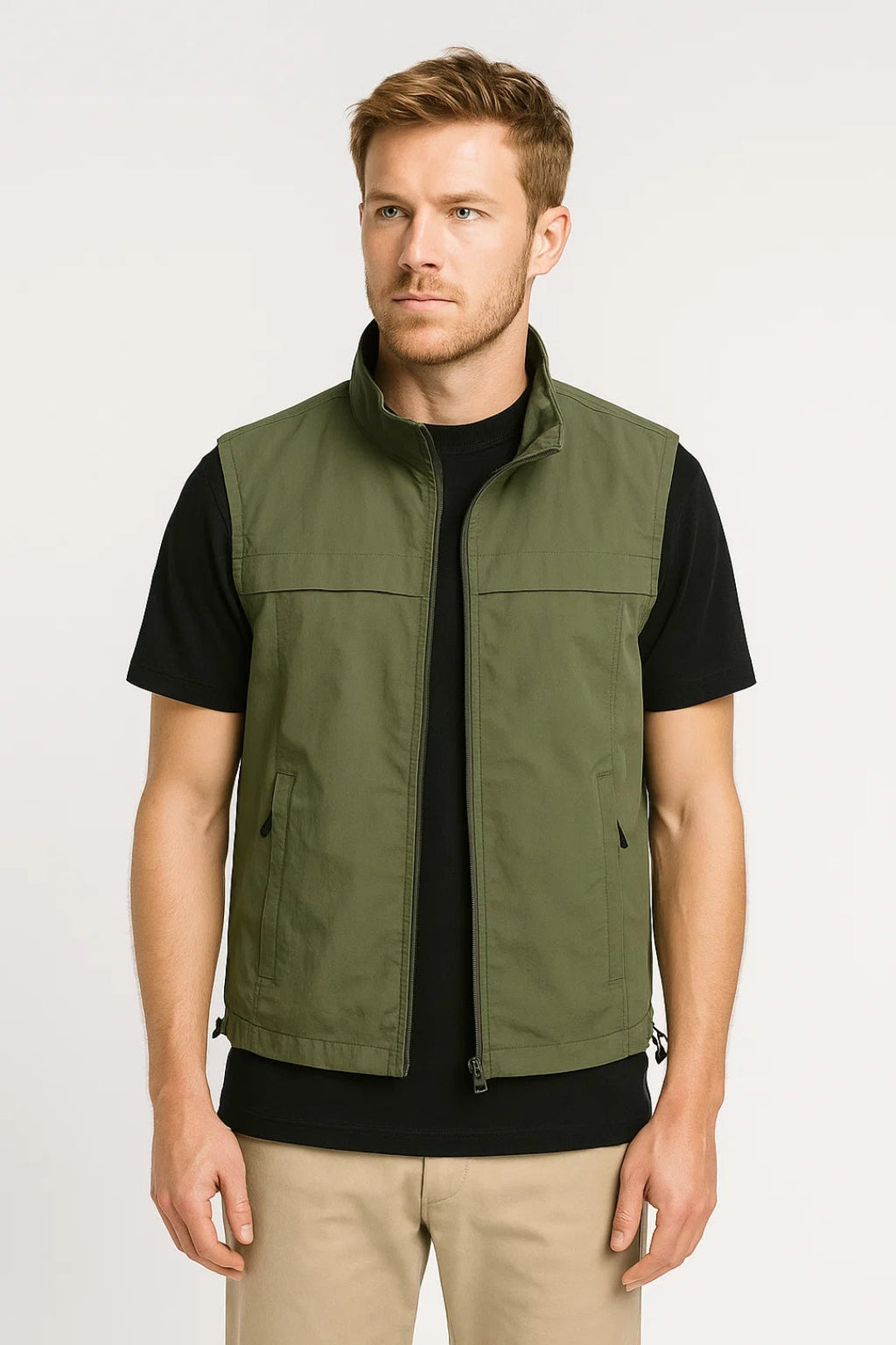 Men's Lightweight Bodywarmer with Multiple Pockets