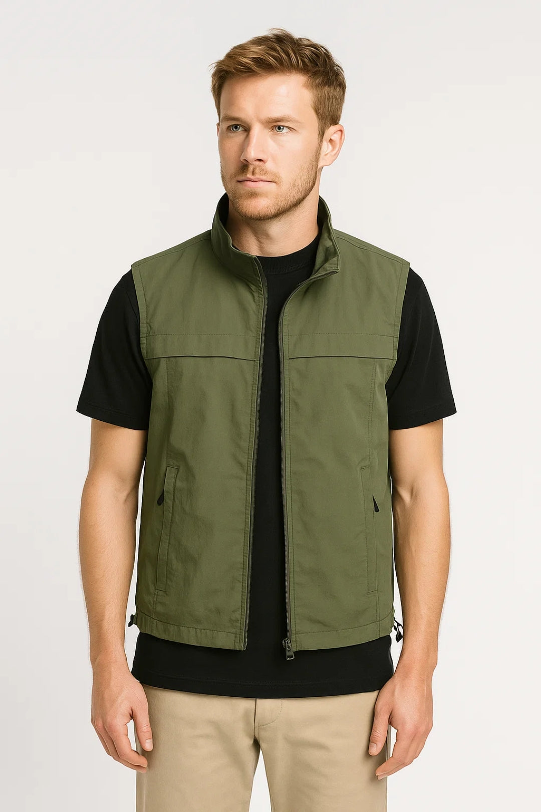 Men's Lightweight Bodywarmer with Multiple Pockets