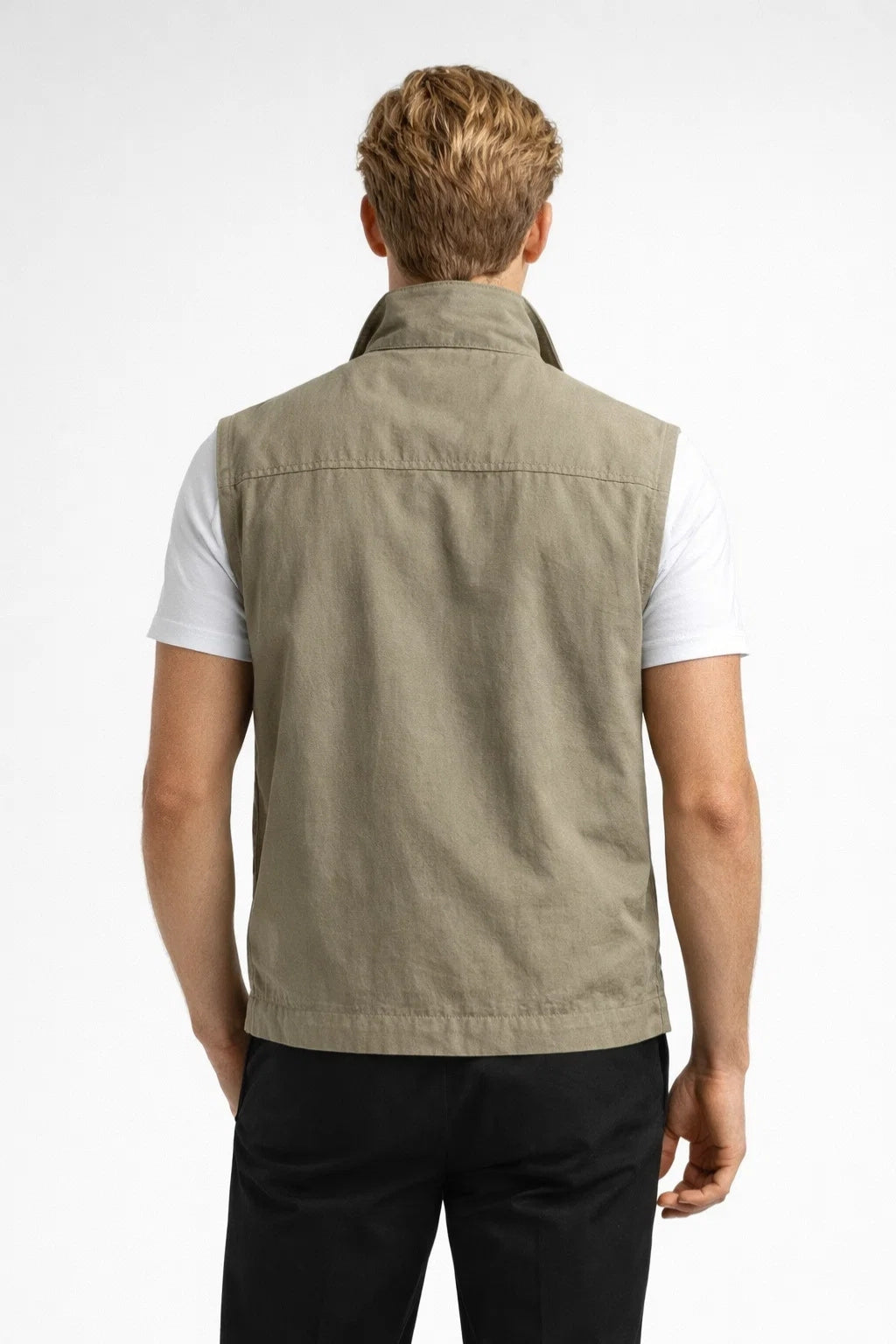 Men's Lightweight Bodywarmer with Stand-up Collar
