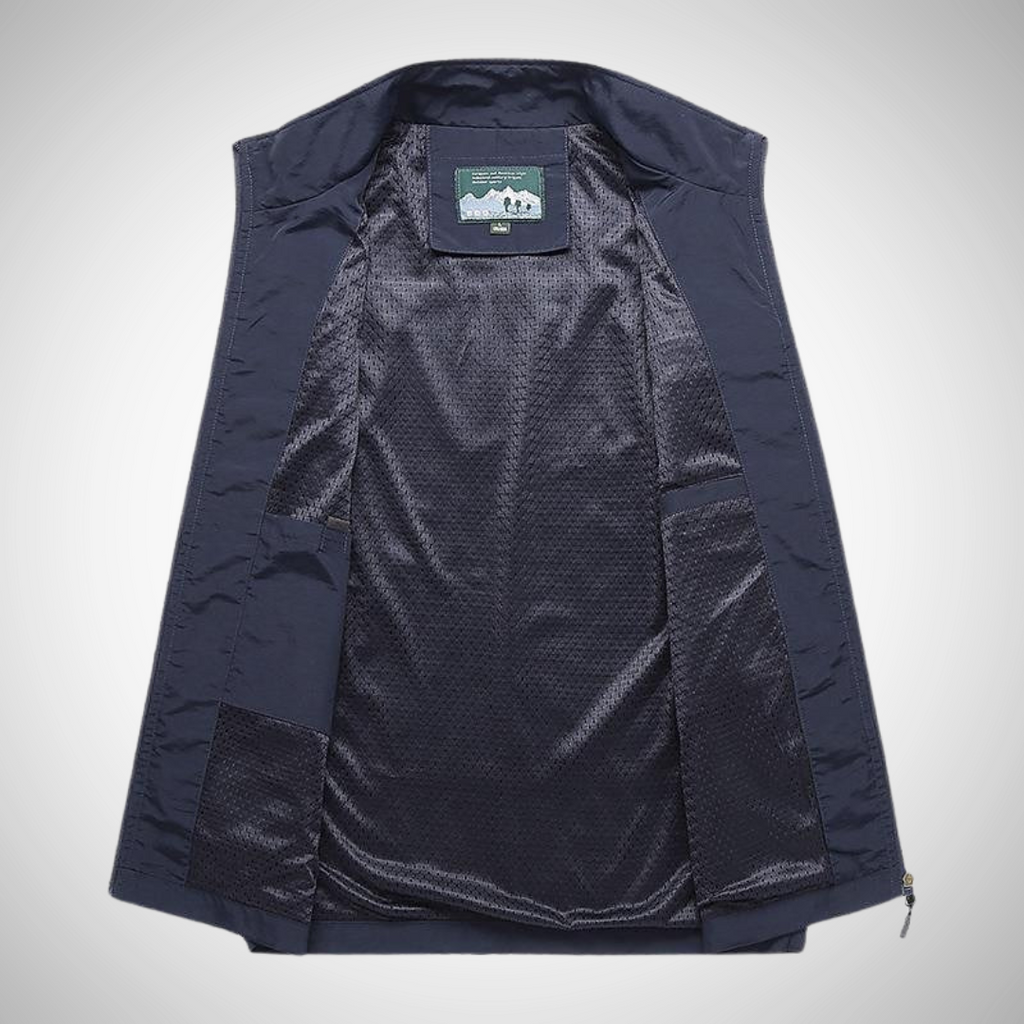 Men's Lightweight Utility Vest with Multiple Pockets