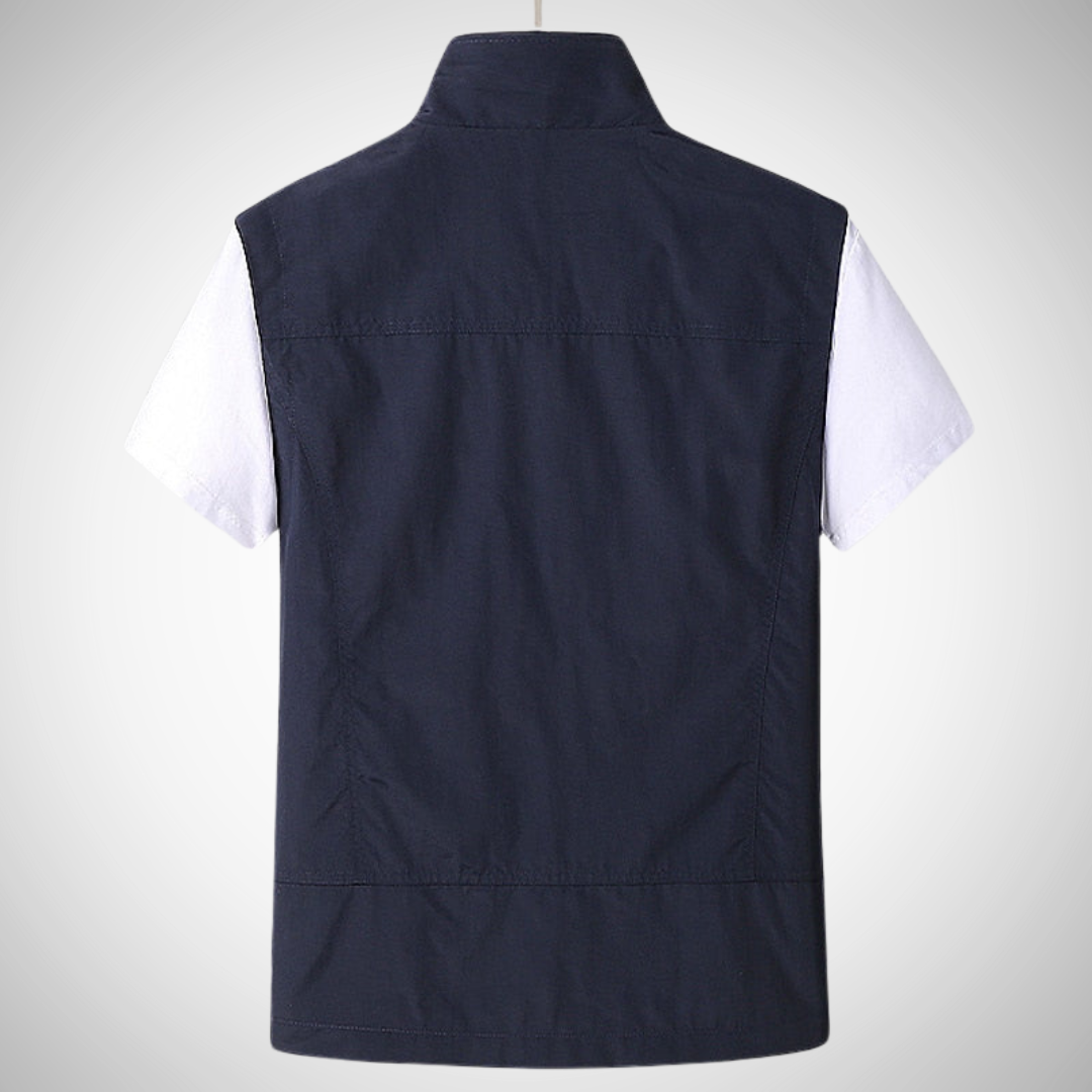 Men's Lightweight Utility Vest with Multiple Pockets