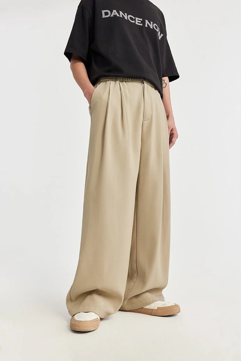 Men's Linen Wide Leg Drawstring Trousers 4
