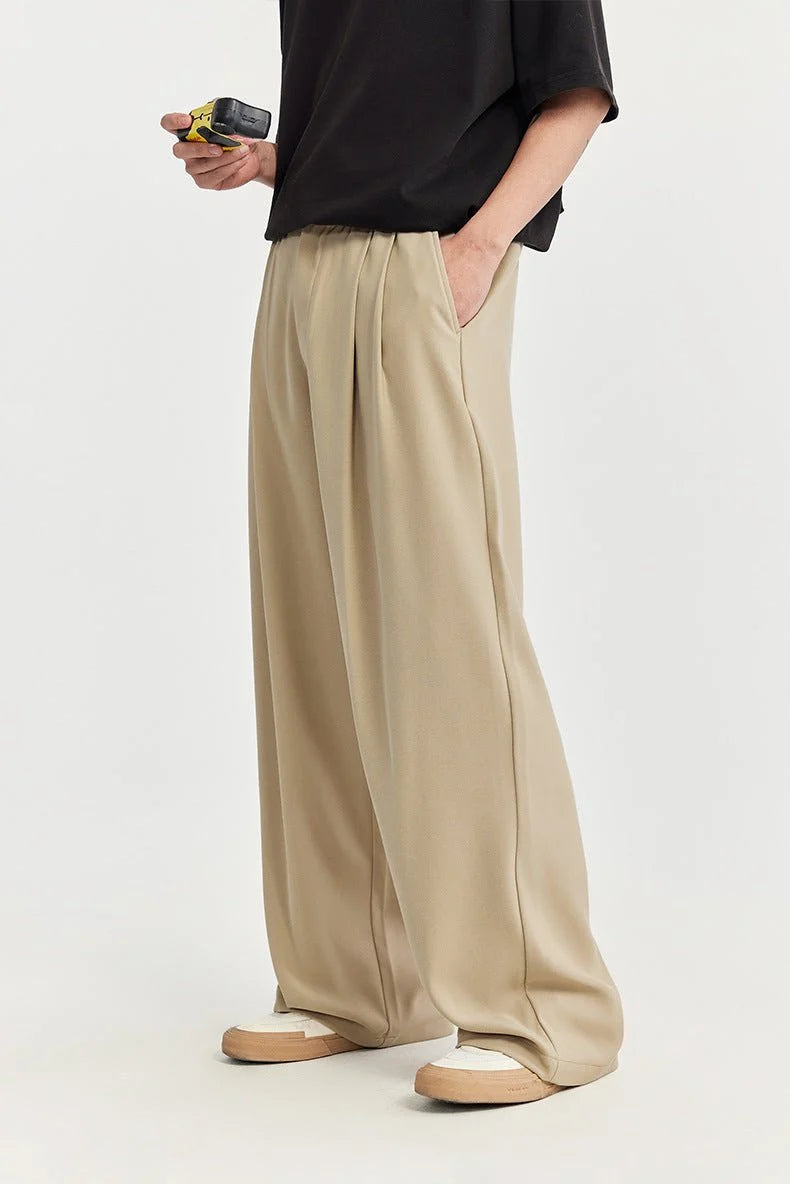 Men's Linen Wide Leg Drawstring Trousers 5