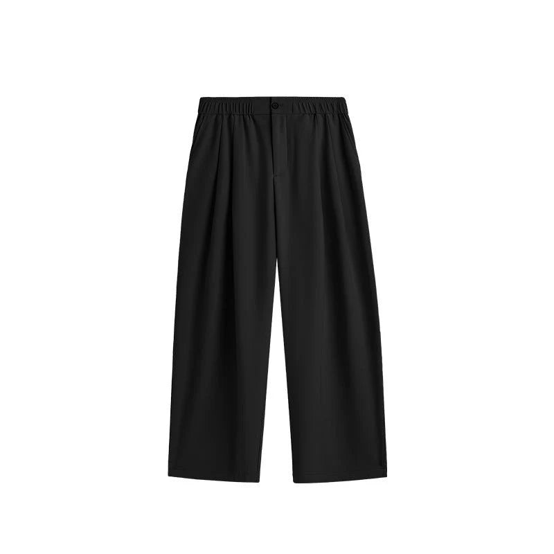 Men's Linen Wide Leg Drawstring Trousers 8