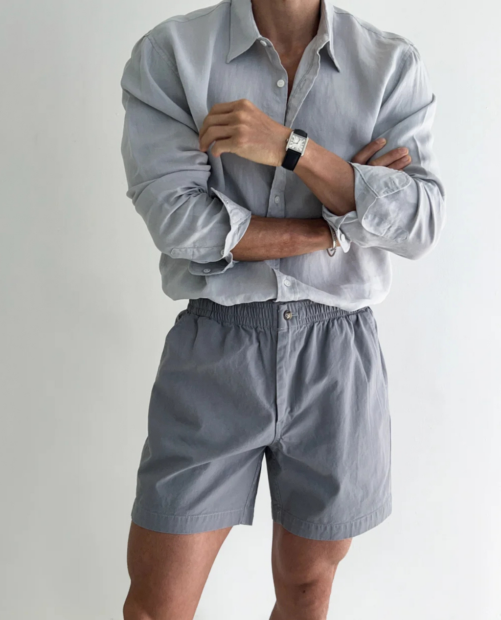 Men's Long Sleeve Linen Shirt - Relaxed Fit Casual Style