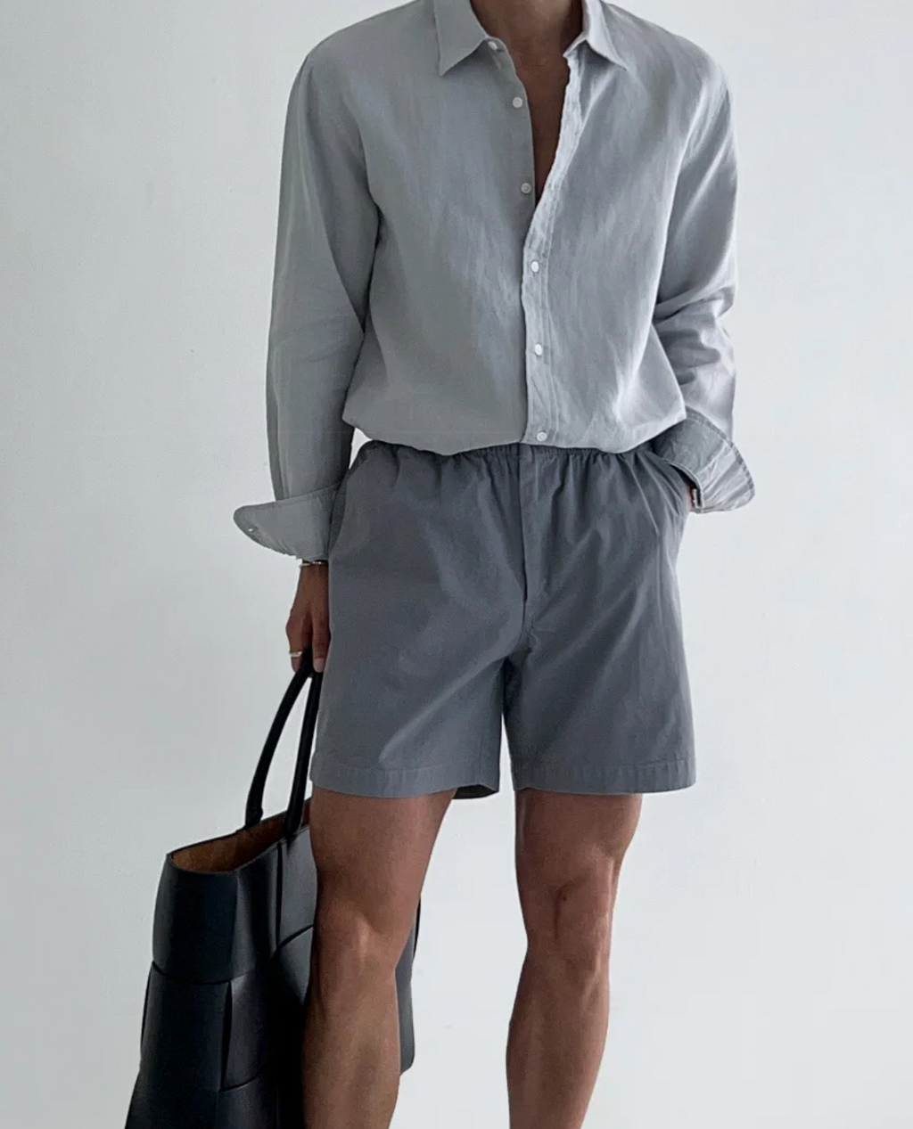 Men's Long Sleeve Linen Shirt - Relaxed Fit Casual Style