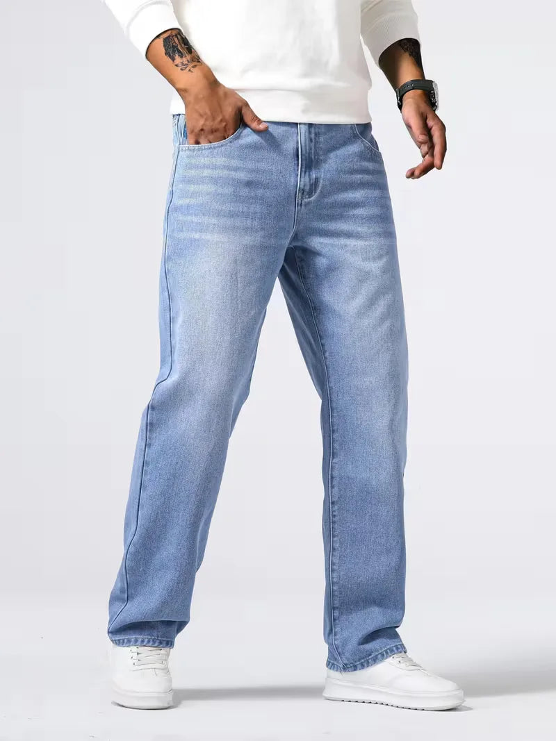 Men's Loose Fit Straight Leg Jeans