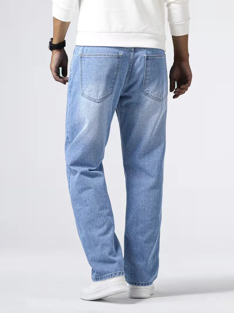 Men's Loose Fit Straight Leg Jeans