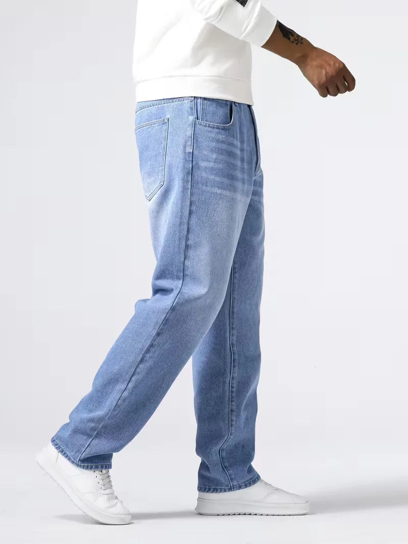 Men's Loose Fit Straight Leg Jeans