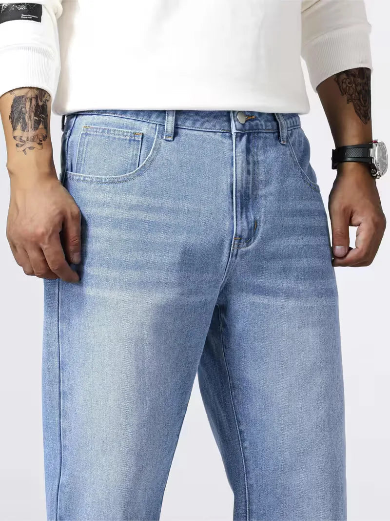 Men's Loose Fit Straight Leg Jeans