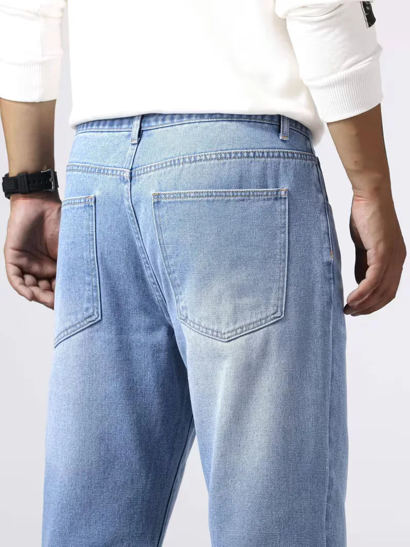 Men's Loose Fit Straight Leg Jeans