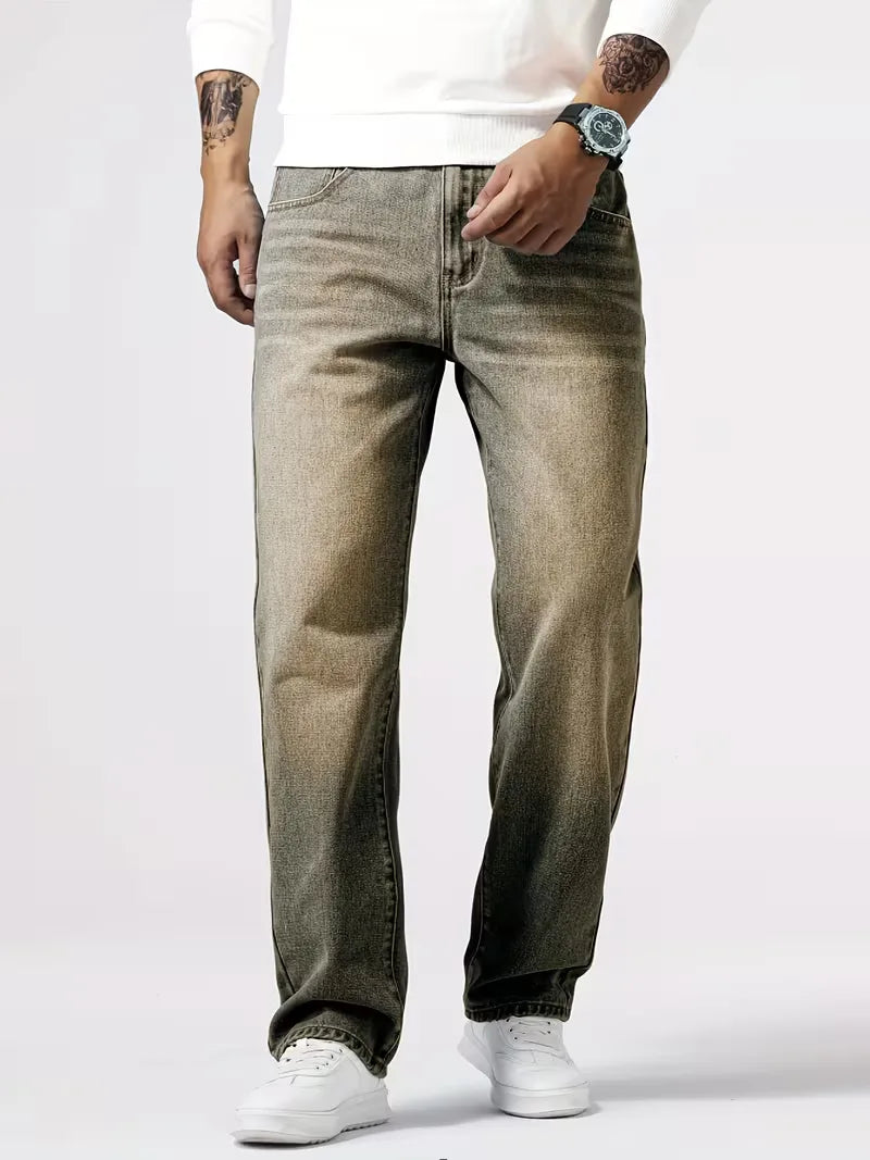 Men's Loose Fit Straight Leg Jeans