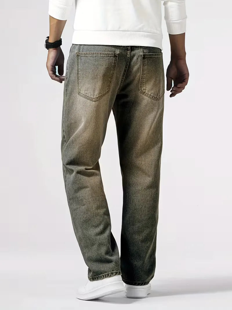 Men's Loose Fit Straight Leg Jeans
