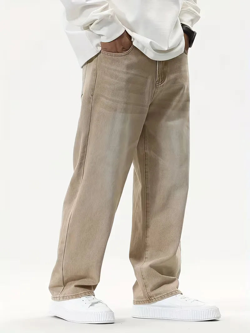 Men's Loose Fit Wide Leg Jeans for Casual Style