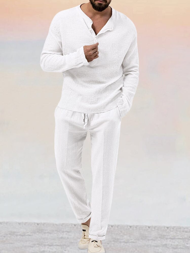 Mens Comfortable Lounge Suit Two Piece Set