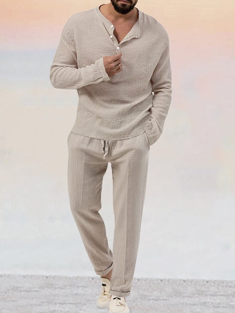 Mens Comfortable Lounge Suit Two Piece Set