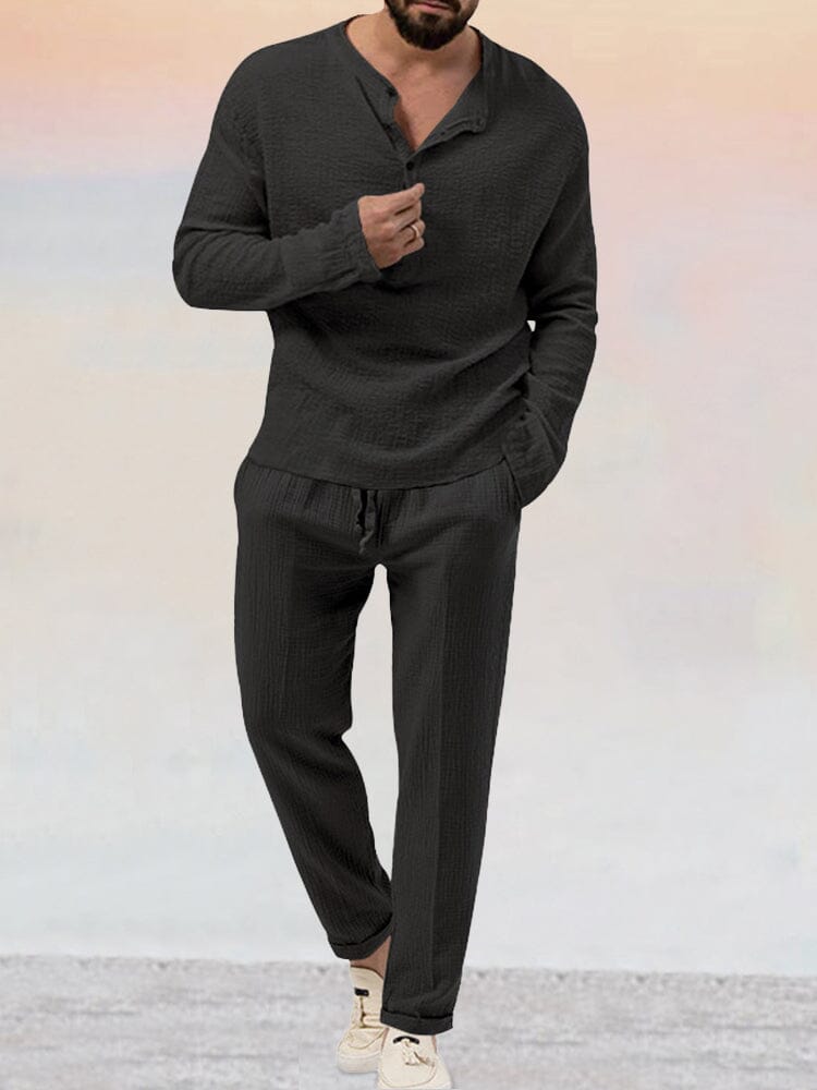 Mens Comfortable Lounge Suit Two Piece Set