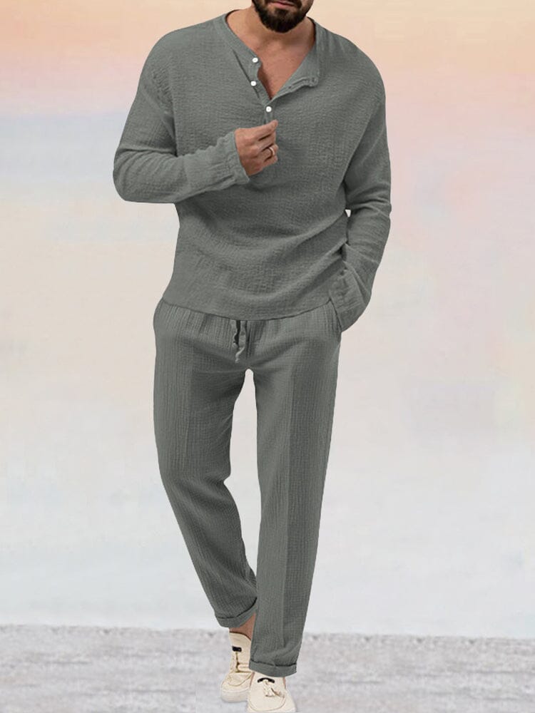 Mens Comfortable Lounge Suit Two Piece Set