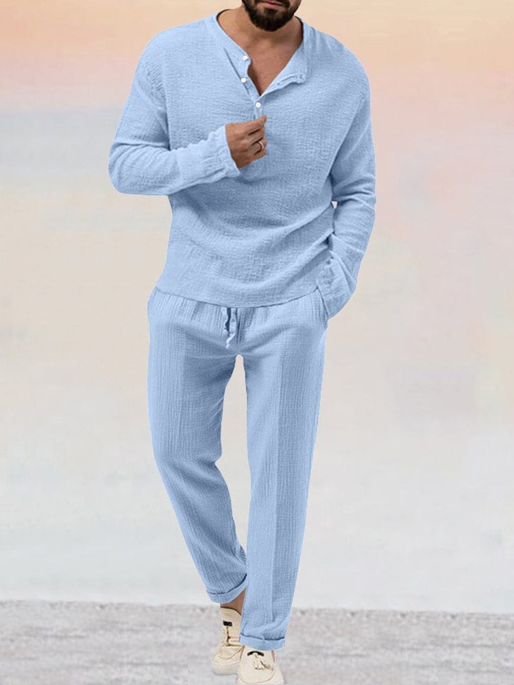 Mens Comfortable Lounge Suit Two Piece Set