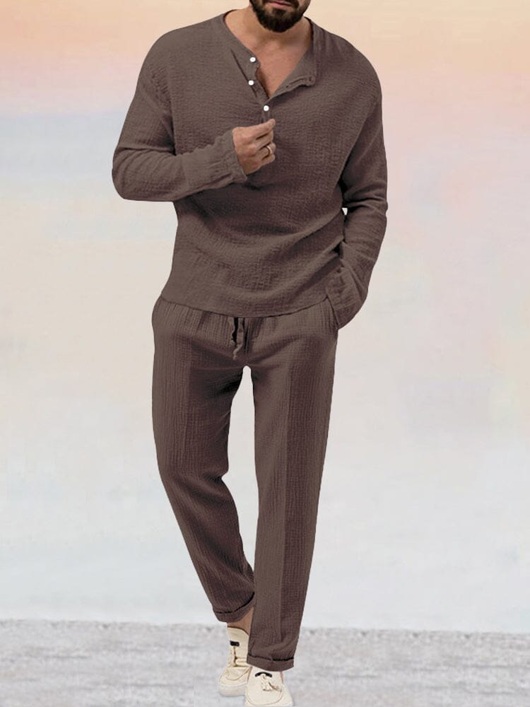 Mens Comfortable Lounge Suit Two Piece Set